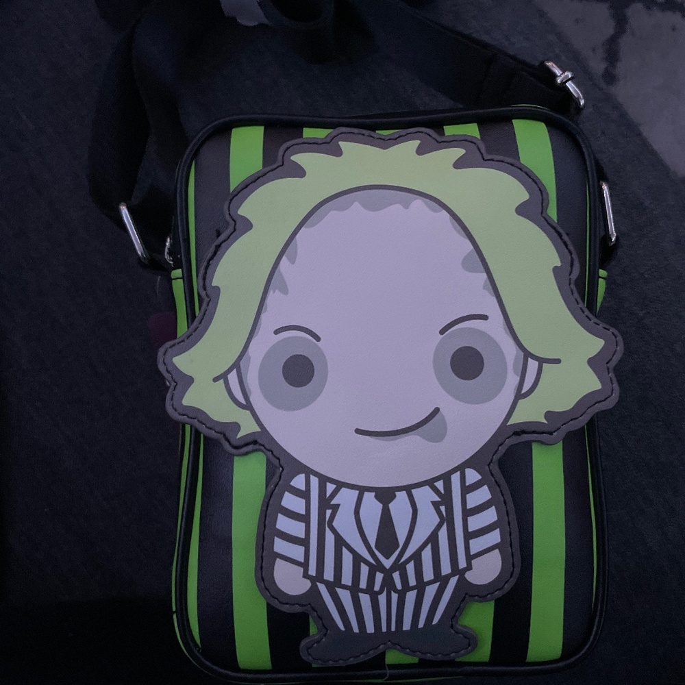 BuckleDown Beetlejuice Purse Green And Black Quirky